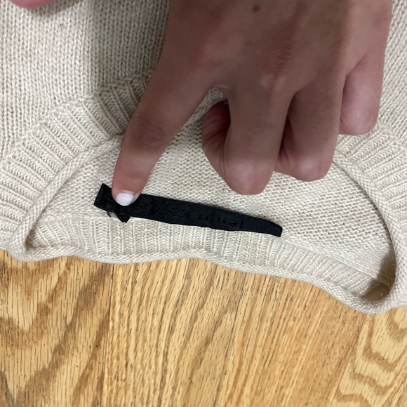 Jenni Kayne Everyday Sweater Oatmeal Cream Cashmere Blend Pullover Size Small - Picture 6 of 9